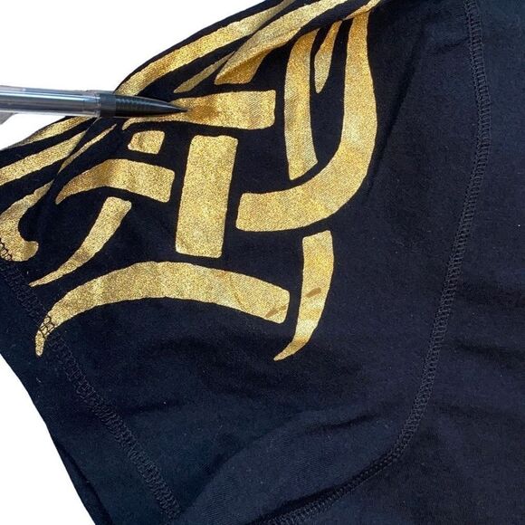 INC NWT Womens Celtic Knot T-Shirt Tee 100% Cotton Witchy Viking Gold Black XL - Picture 7 of 7